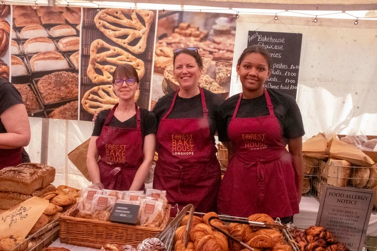 Debbie Smith, Chris Hill and Kyra Manning of the Forest Bakehouse in Longhope.