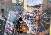 Bloodied glass preserved after window smashed