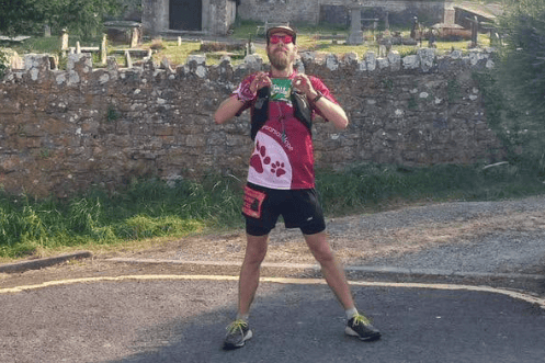 Gavin Jones after completing the 65km Merthyr Mawr Rabbit Run, finishing 23rd overall while raising money for Hope Rescue.