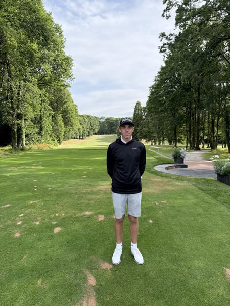 James Sayce, who became the youngest winner in the history of Ross Golf Club's prestigious Mike Lane Trophy.