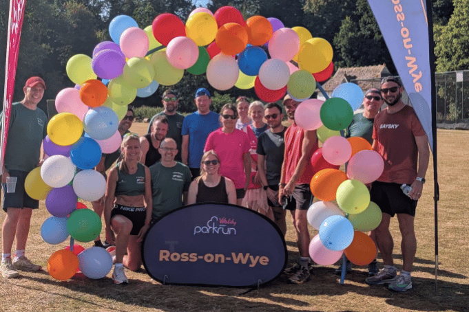 MonRoss-Trailblazers Running Club members who represented the club at Ross-on-Wye parkrun as the event celebrated its seventh anniversary.
