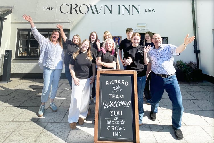 Crown Inn at the Lea as it prepares for the Bank Holiday Weekend Beer & Cider Festival.