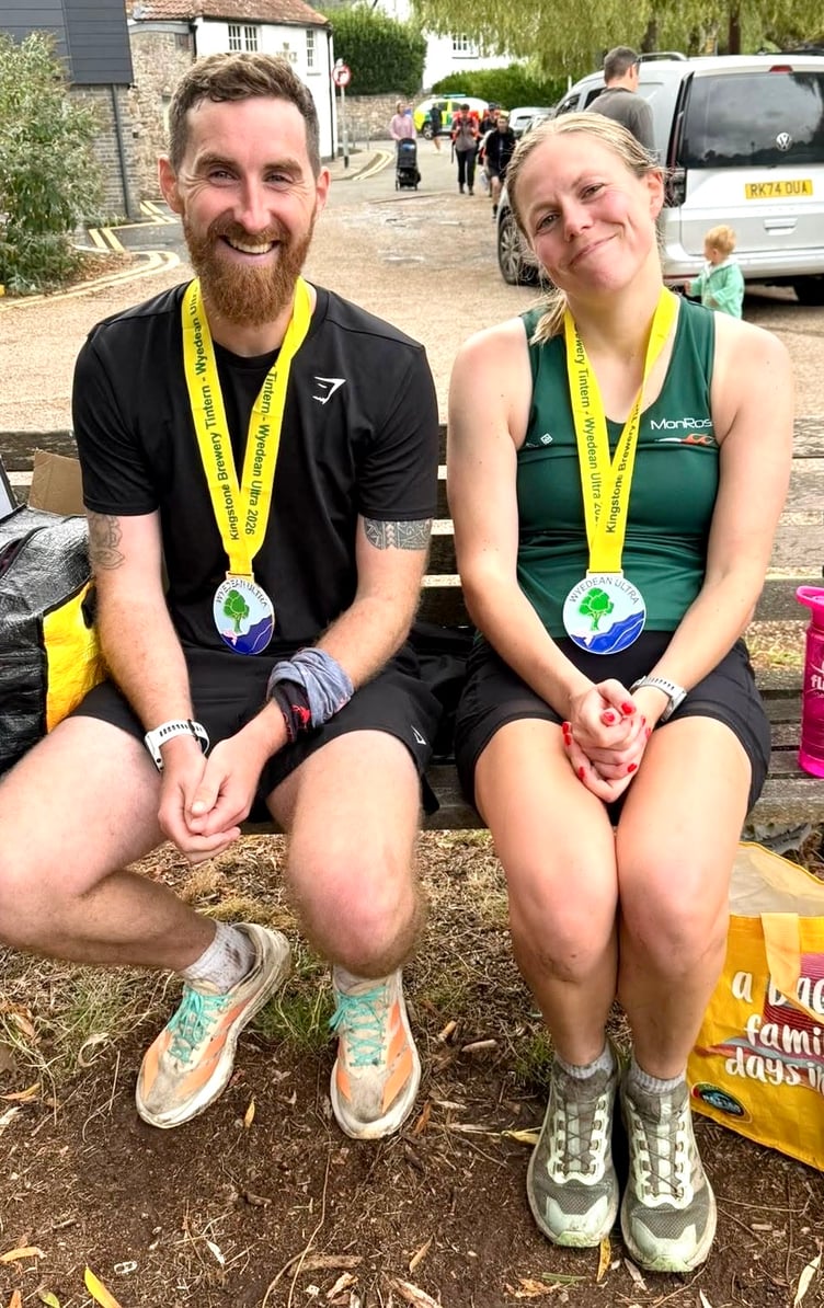 Grant White and Rachael Aitken ran the 59km Wye Ultra