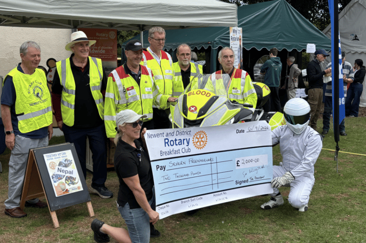 The Newent Car and Classic raised £2,000 for Severn Freewheelers, with the event organised by the Rotary Club of Newent and District.