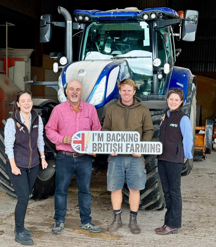 Cllr Ed O’Driscoll with farmer Ally Hunter Blair