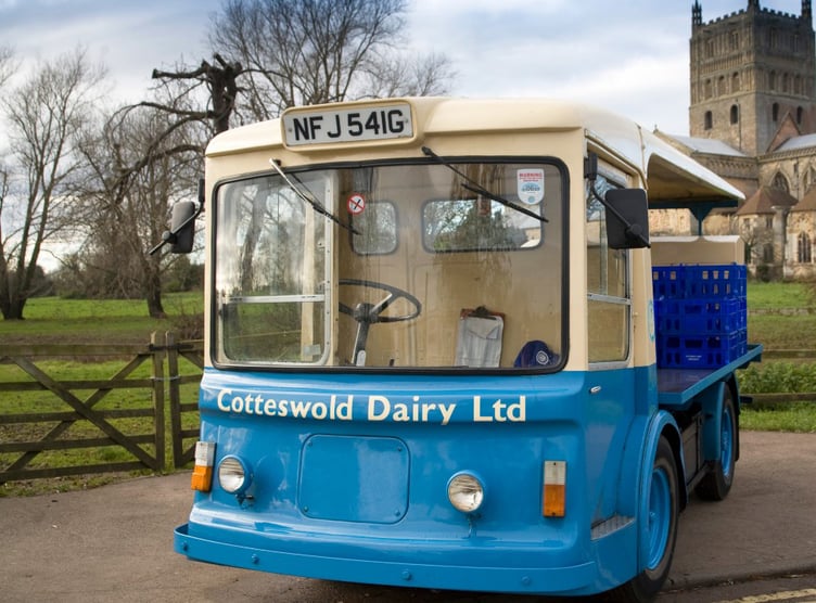 A traditional milk float from the 1960s
