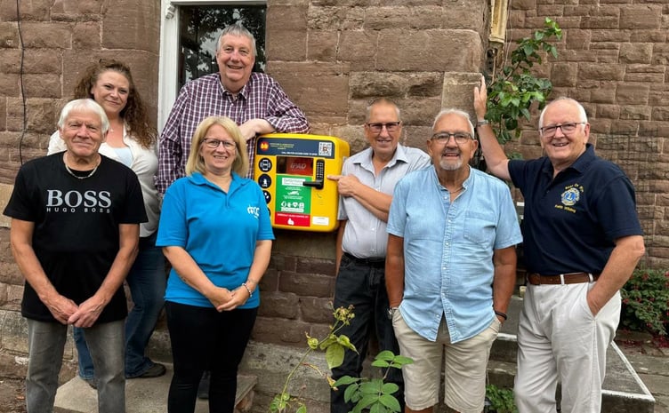 New defibrillator cabinet at Ross Conservative Club