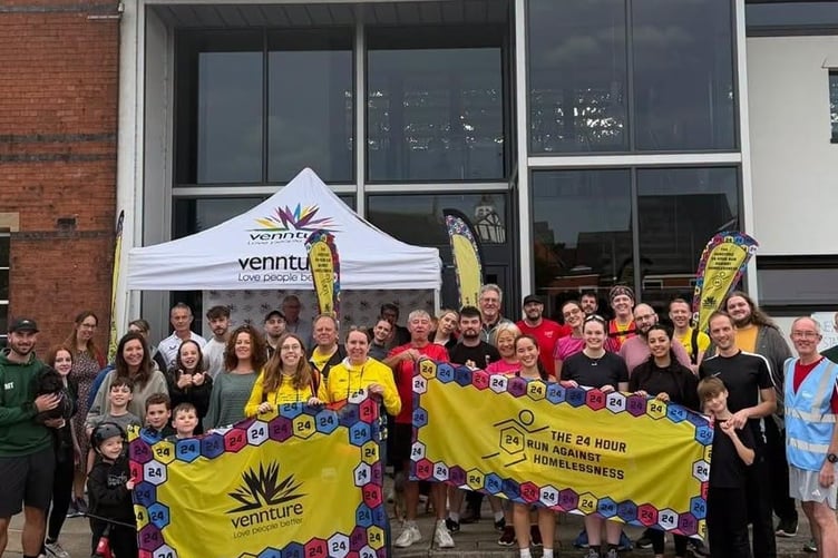 Runners joined the 24-hour Run Against Homelessness