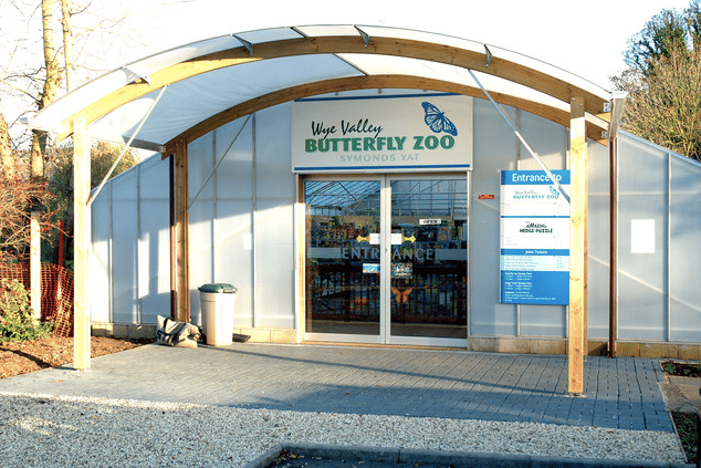The Butterfly Zoo at the Wye Valley Visitor Centre near Symonds Yat offers families the chance to walk among tropical butterflies.