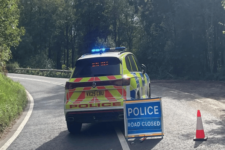 Police closed the road while emergency services dealt with the serious collision near Ross-on-Wye.