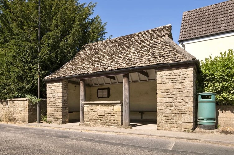 The bus shelter designed by Newent-based world renowned Modernist architect Berthold Lubetkin