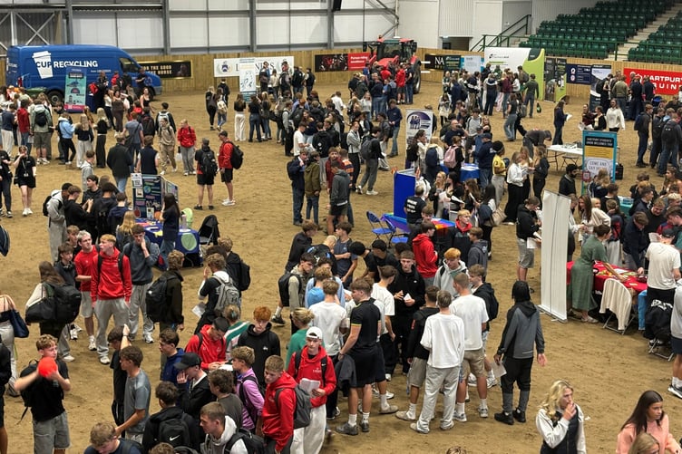 Students at Hartpury's annual WellFest.
