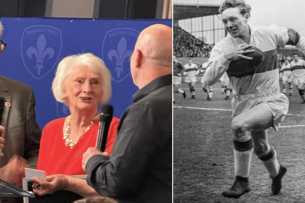 Former Ross teacher and international rugby league star Berwyn Jones has been honoured by Wakefield Trinity, with his wife Ann accepting the award on his behalf.