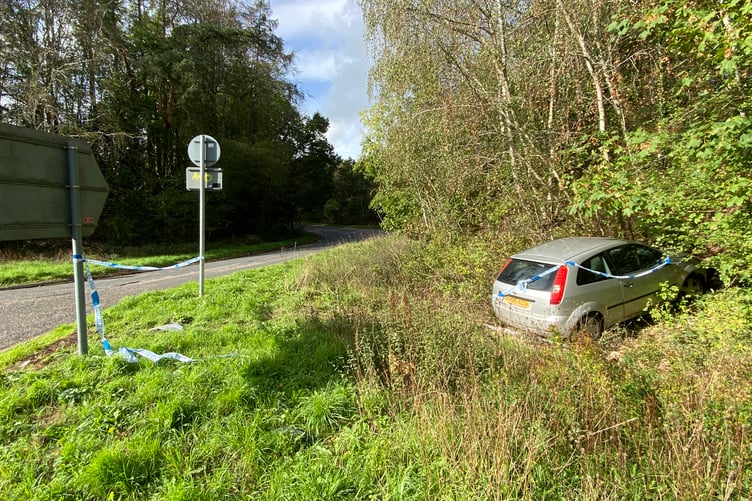 The exit off the A40 northbound at Ganarew turns sharp left