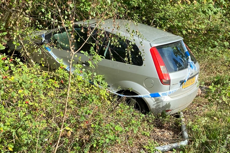 The crash scene at the A40 Ganarew exit