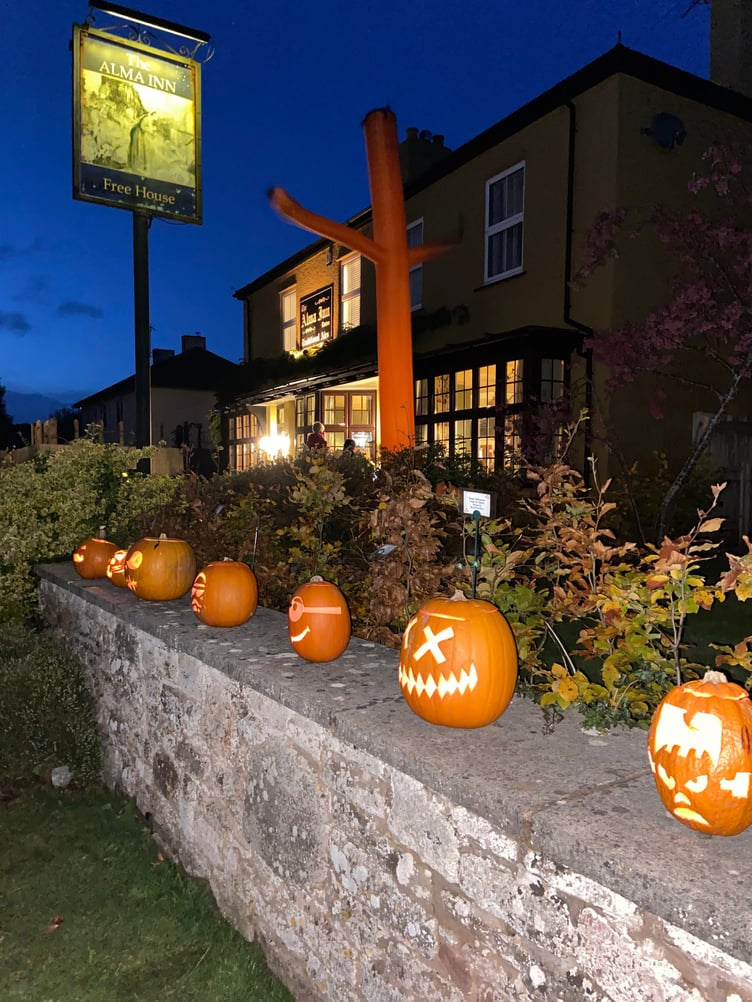 The Alma Inn’s display of pumpkins at the village's last spooky outing in 2024.
