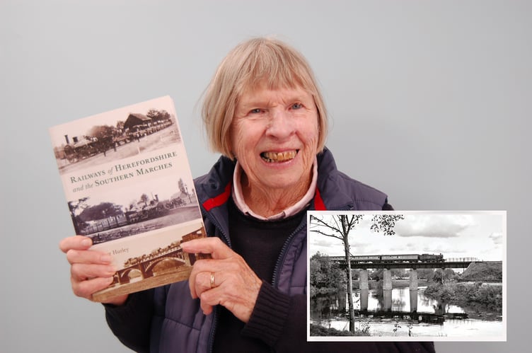 Heather Hurley pictured with her latest book ‘Railways of Herefordshire and the Southern Marches’