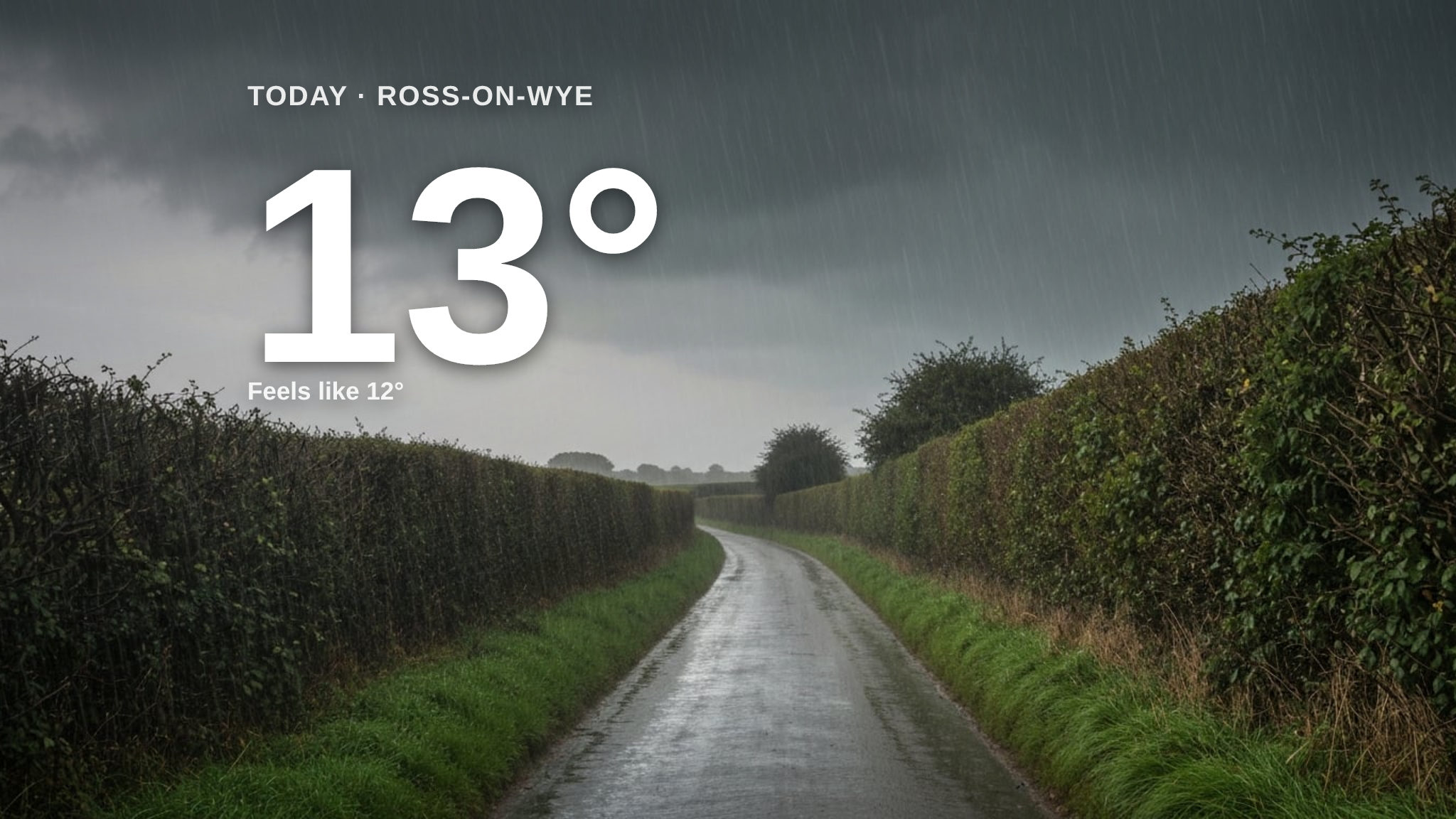 Heavy rain for Ross-on-Wye today - here's your Monday forecast