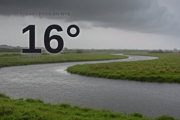 Ross-on-Wye weather: heavy rain Saturday with rain expected and a high of 14°C