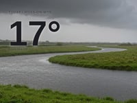 Ross-on-Wye: heavy rain showers, high of 17°C on Monday