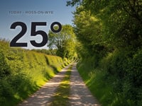 Ross-on-Wye weather: sunny, 25°C high on Saturday