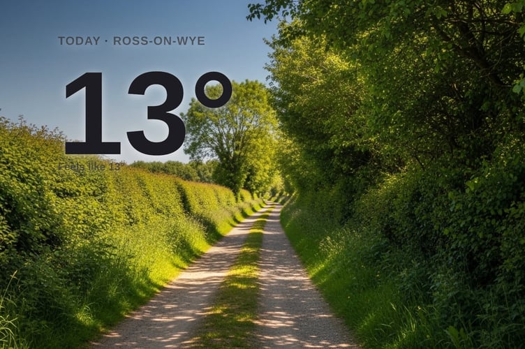 Ross-on-Wye weather: sunny Saturday with little chance of rain and a high of 13°C