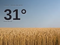 Ross-on-Wye: sunny day, high of 31°C