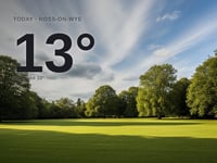 Ross-on-Wye: cloudy day, high of 13°C