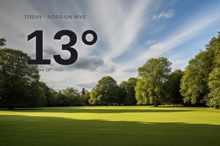 Ross-on-Wye weather: cloudy Sunday with little chance of rain and a high of 13°C